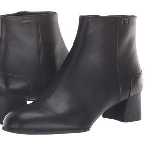 Camper "Katie" Ankle Boot, black leather, size 39 (US 8)